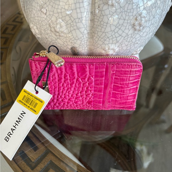 Brahmin Handbags - 🩷🩷BRAHMIN LENON PARADISE PINK MELBOURNE CROC EMBOSSED LEATHER WALLET!🩷🩷